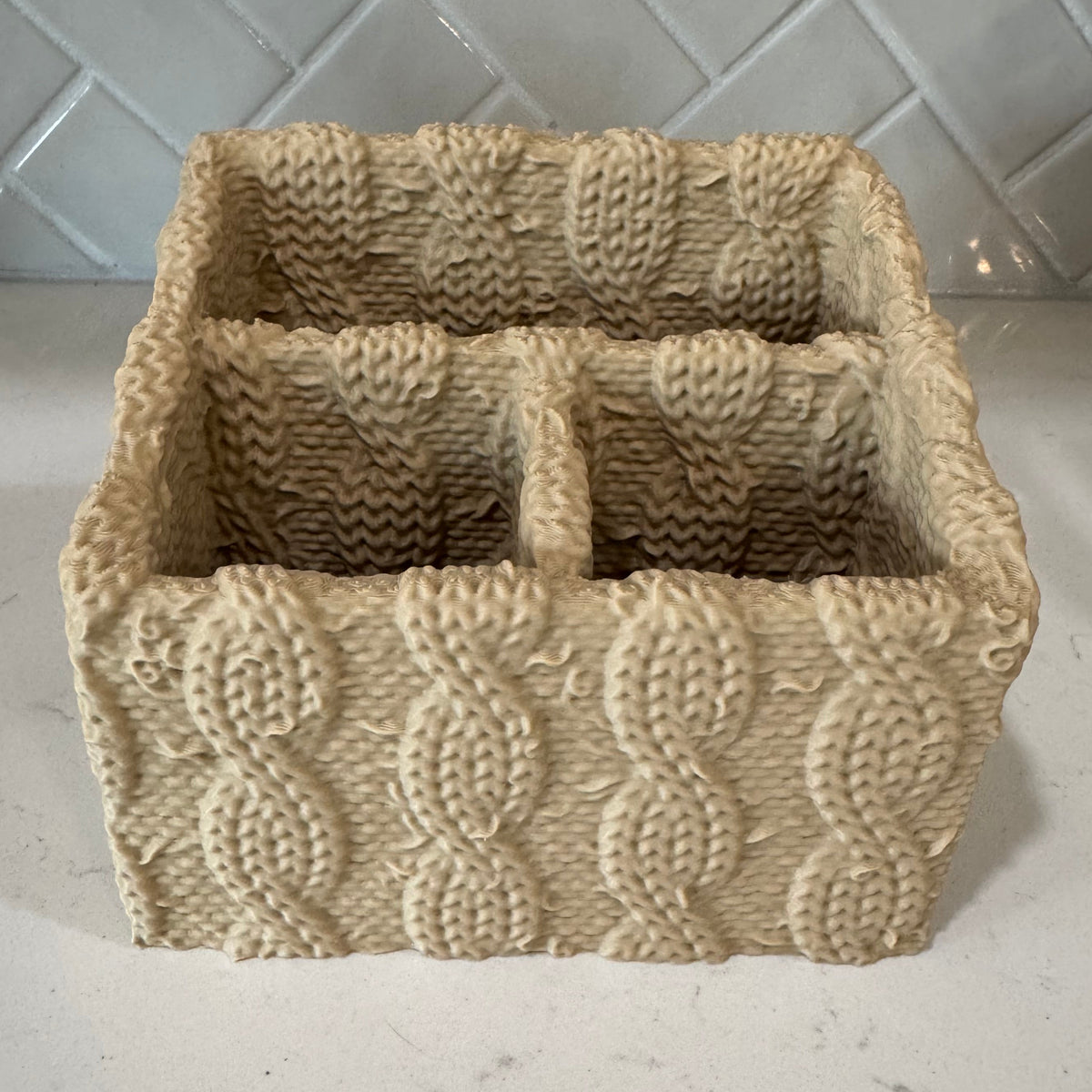 Cable Knit Pen Cup & Organizers | Cozy Collection
