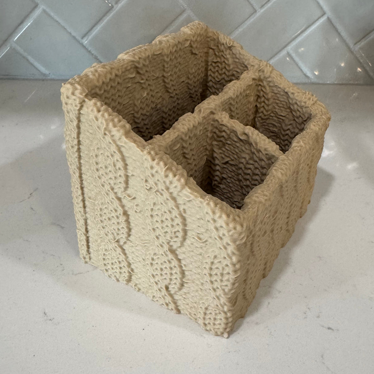 Cable Knit Pen Cup & Organizers | Cozy Collection