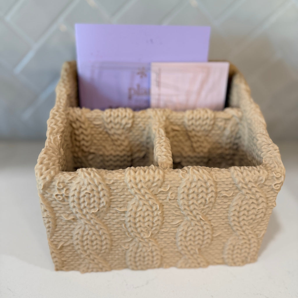 Cable Knit Pen Cup & Organizers | Cozy Collection
