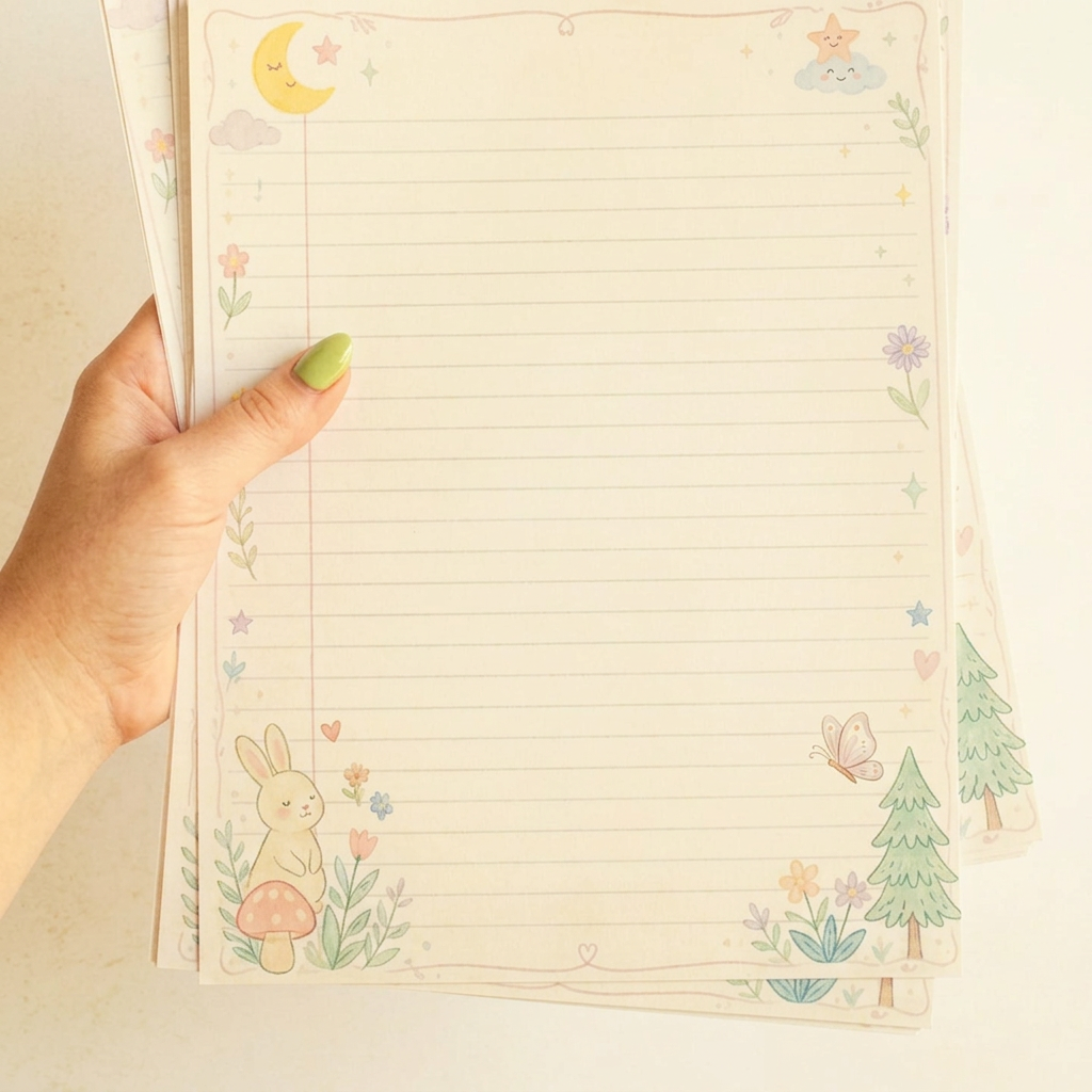 Whimsical Doodle Stationery - Stand Alone or Note Pad